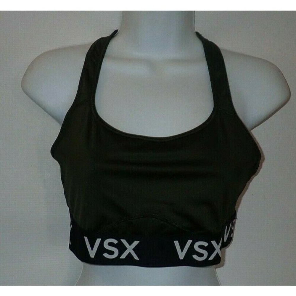 Victoria Sport VSX Bra Women L‎ Athletic Green Racer Back b11